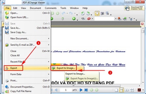 Hướng Dẫn Chuyển Đổi PDF Sang Ảnh 2 Chuyển PDF sang ảnh bằng PDF – Xchange Viewer