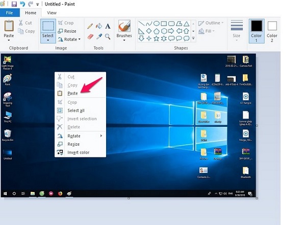 Hướng Dẫn Chụp Màn Hình Laptop Đơn Giản Nhất 2 Sử dụng Paint để lưu hình ảnh chụp màn hình