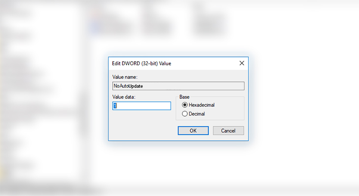 Tắt Update Win 10 bằng Registry Editor