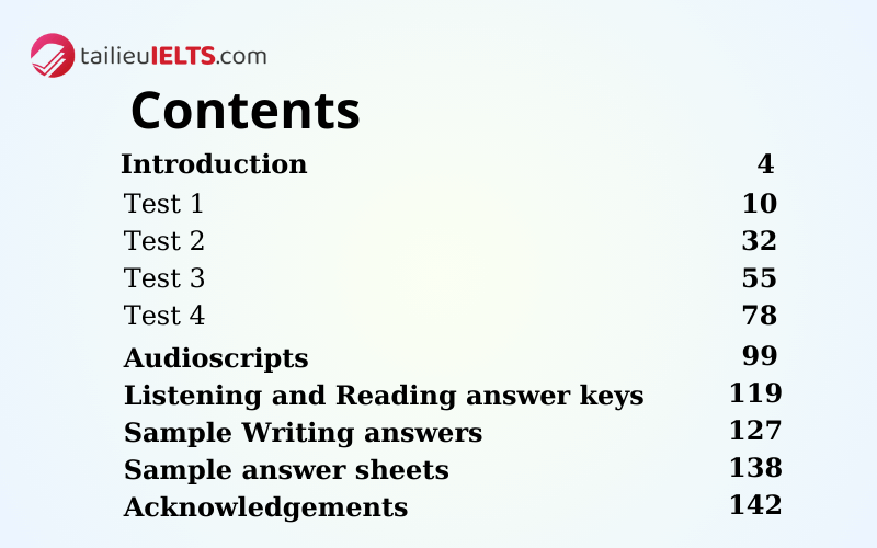 Nội dung sách Cambridge IELTS 18