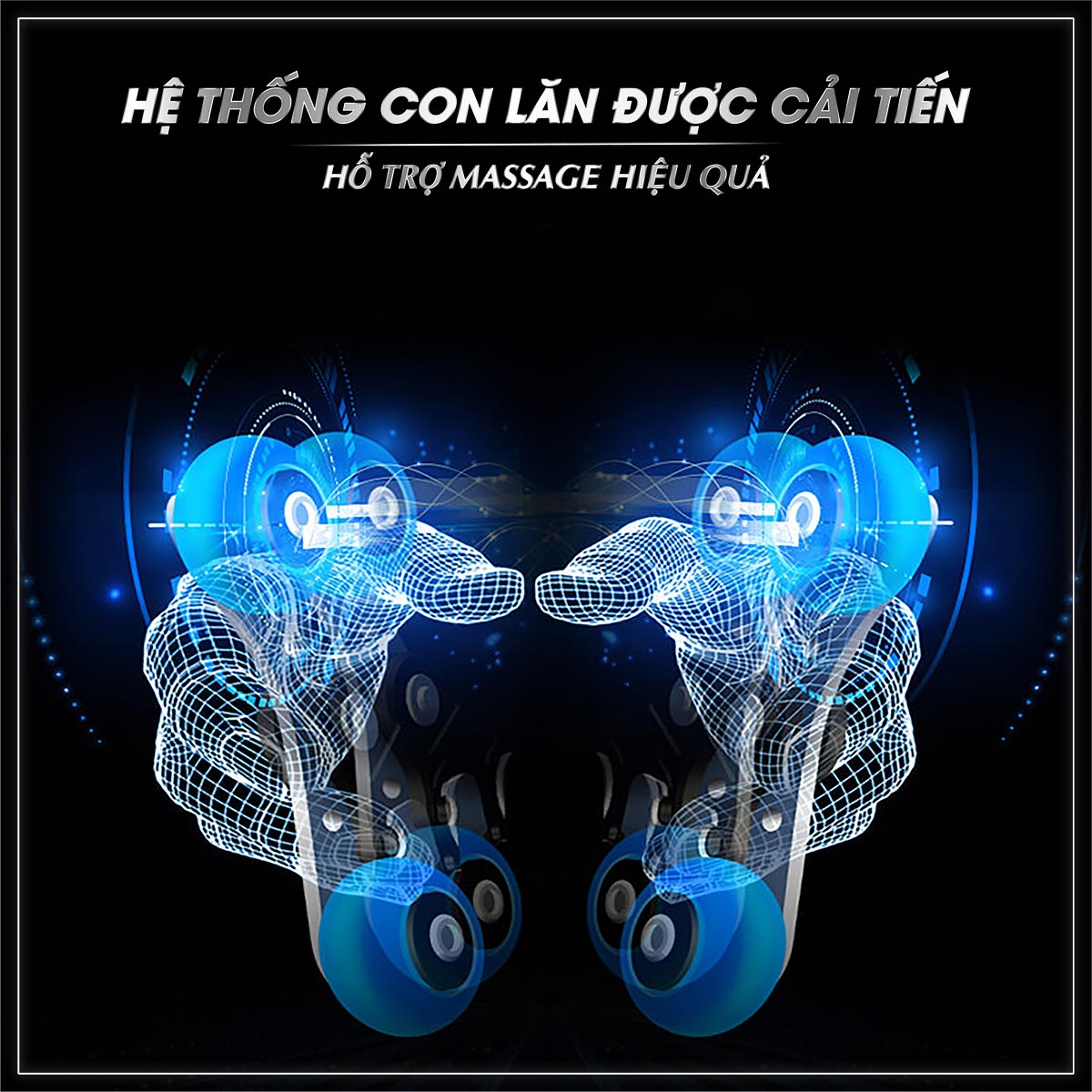 7 tiêu chí giúp bạn chọn mua ghế massage chất lượng 2 Con lăn massage đa chiều